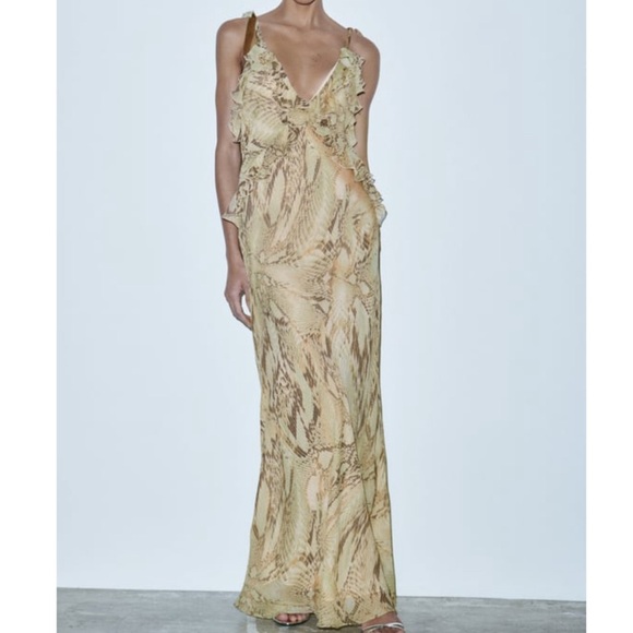 (SOLD) ZARA Animal Print Dress - Picture 1 of 12